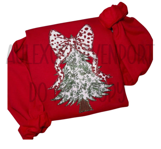 Red Christmas Tree Sweatshirt